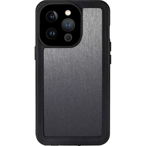 Brushed Steel Texture iPhone 15 Pro Waterproof Case